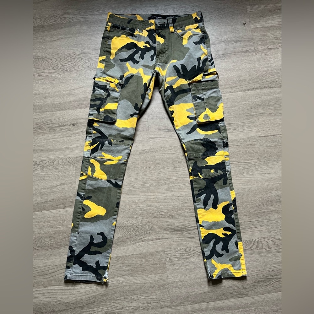SERENEDE black/yellow/olive cargo pants